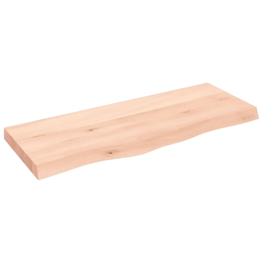 Ripiano a Parete 100x40x(2-6) cm Massello Rovere Non Trattato 363565