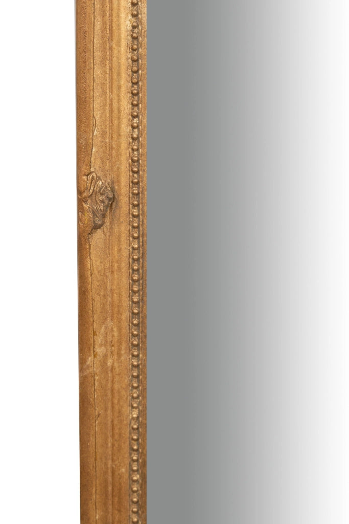 Biscottini Specchio Specchiera da parete e appendere verticale/orizzontale L50xPR4xH140 cm finitura foglia oro anticato