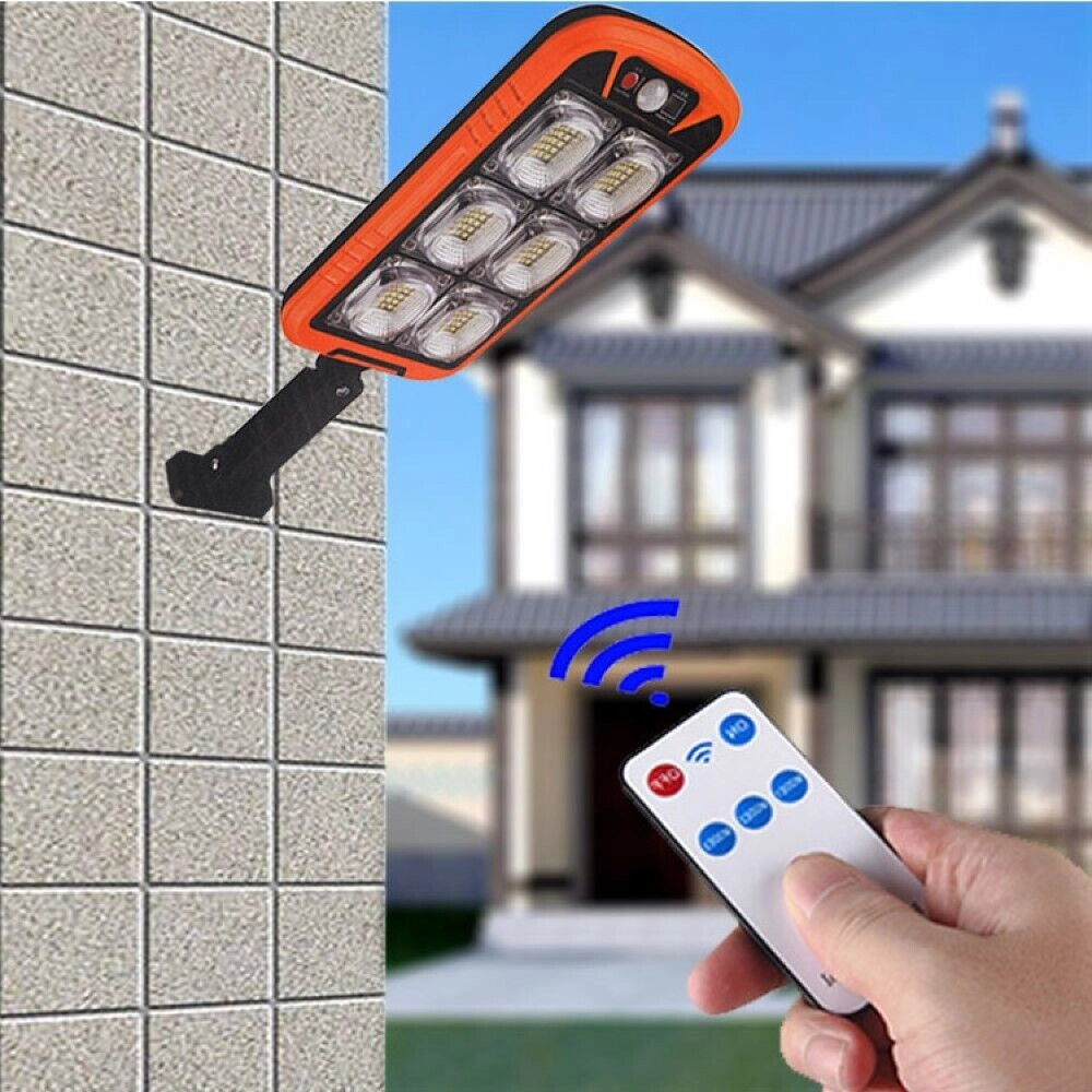 Faro lampione stradale solare sensore di movimento telecomando 150 LED SMD TA140
