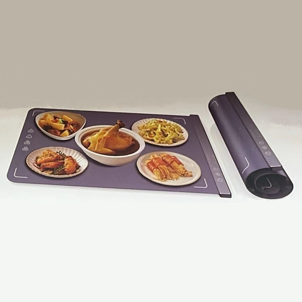 Trade Shop - Vassoio Riscaldante Scaldavivande Elettrico Tappetino Pieghevole Flessibile In Silicone -
