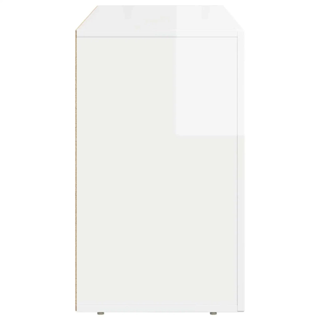 Credenza Bianco Lucido 100 x 35 x 59 cm Legno multistrato 891348