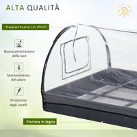 Mini Serra da Giardino Balcone 120x79x53 cm in PVC Trasparente