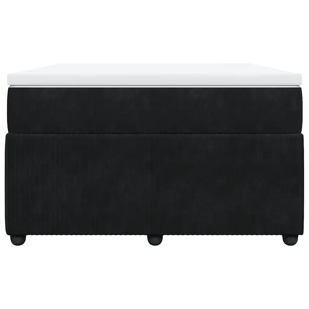Giroletto a Molle con Materasso Nero 120x190 cm in Velluto 3285628