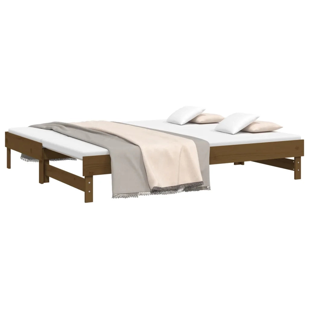 Letto da camera | Dormeuse Estraibile Ambra 2x(100x200) cm Legno Massello di Pino