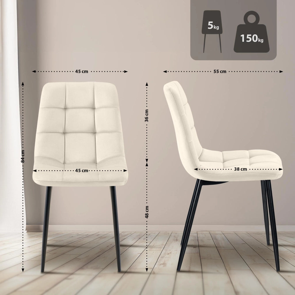 Set di 2 sedie da pranzo Tilde in velluto 8