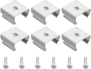 Fermo LED per fissaggio alla parete - RVS - 50 pezzi - Adatto per LED-lichtstrips da 13-15 mm