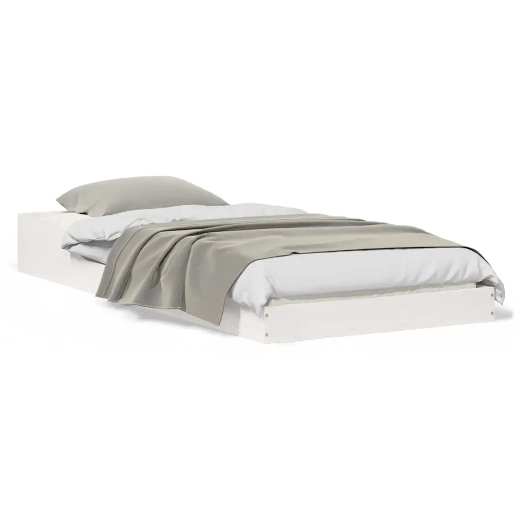 vidaXL Struttura del letto Bianco Legno di pino massello