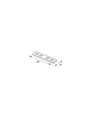 Piastra di giunzione lineare 40 x 15 mm in acciaio zincato – THIRARD