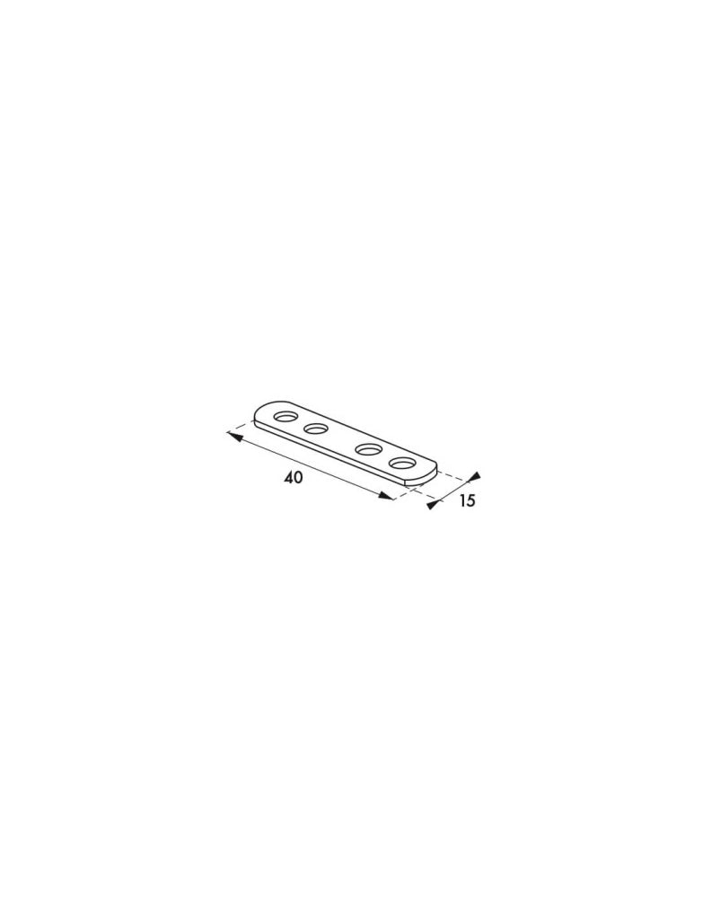 Piastra di giunzione lineare 40 x 15 mm in acciaio zincato – THIRARD
