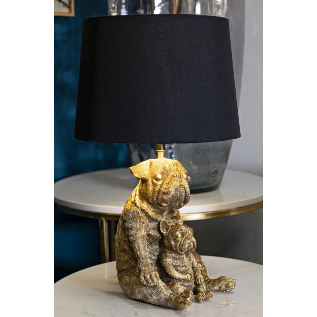 Lampada da Tavolo Cane 1, Nero, Poliresina, 26x26x43,8 cm