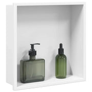 Nicchia per Doccia Bianco Opaco 32x32x9cm in Acciaio Inox 4005127