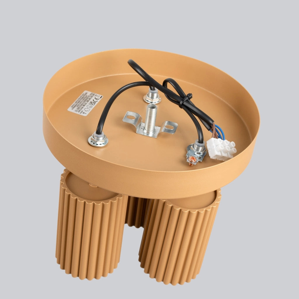 Plafoniera moderna oro tonda Ø20 3xGU10 Gravio Pure Lume