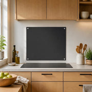 Kitchen Backsplash Black 70x60 Cm Tempered Glass