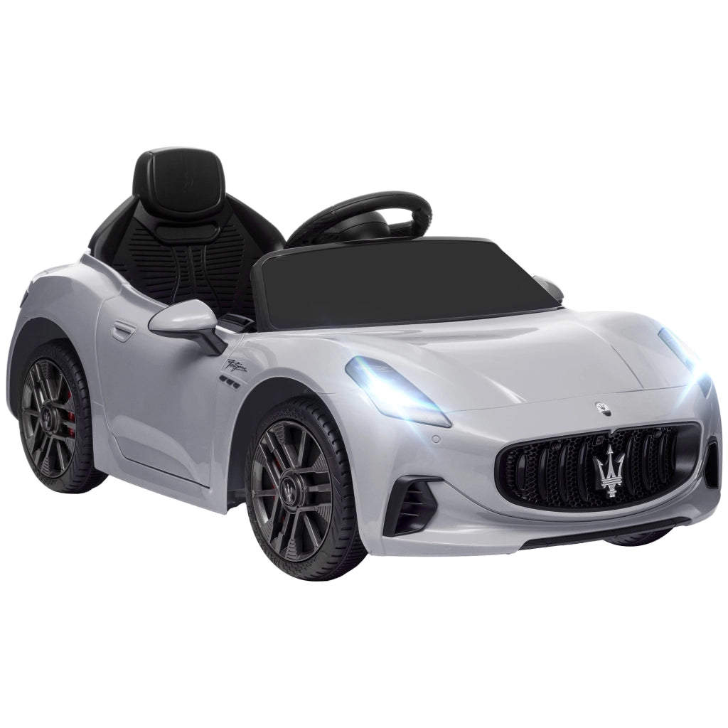 Macchina per Bambini 12V Maserati Gran Turismo Folgore con Telecomando, Et¨¤ 3-5 Anni, Grigio