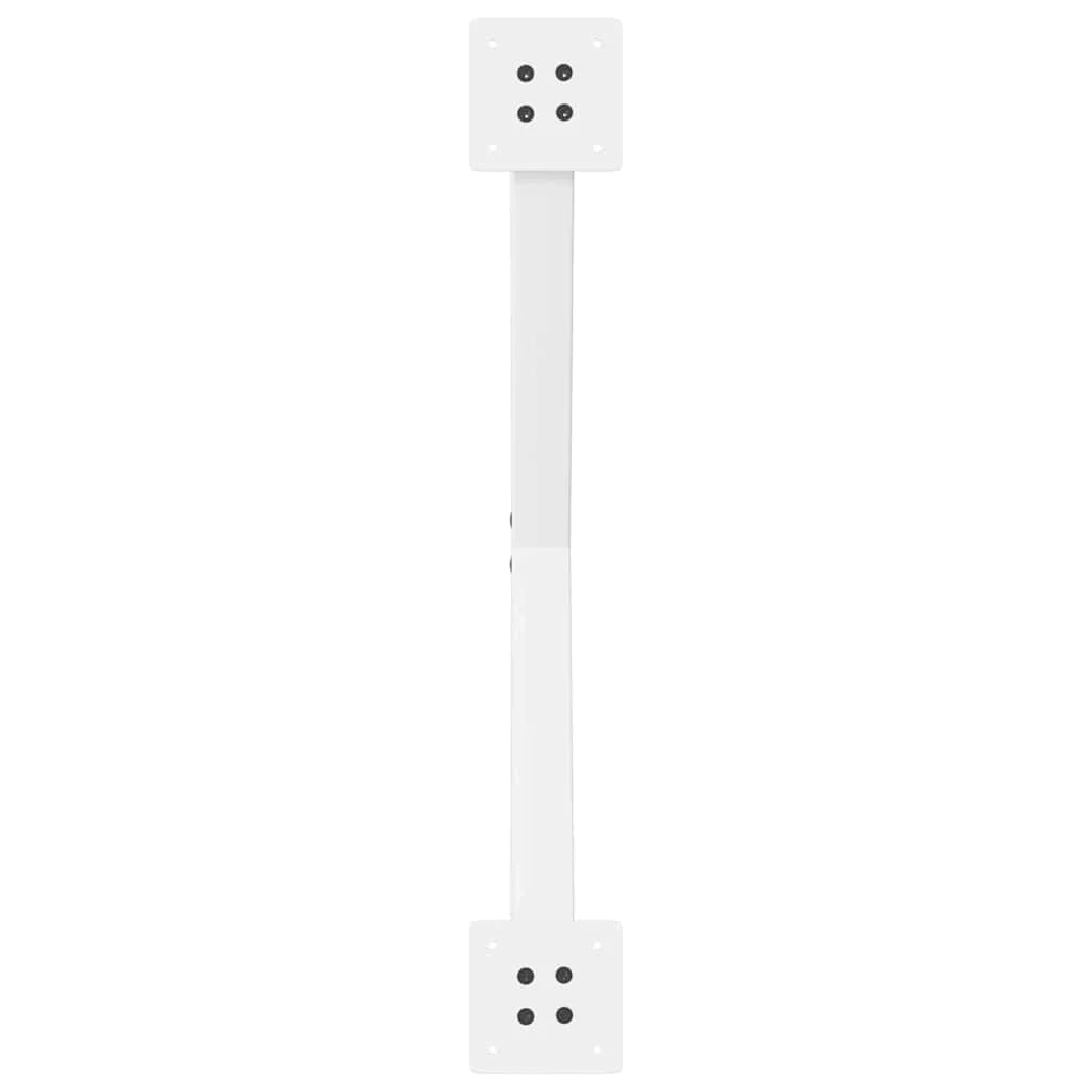 Set di 2 gambe robuste per tavolo da pranzo a forma di X 70 x 72 cm con piedini livellatori in acciaio bianco 02_0057190