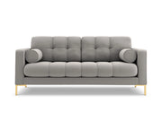 Cosmopolitan Design - Divano "Bali" 3 posti in tessuto strutturato grigio chiaro 
