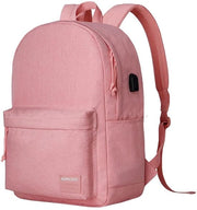 Borsa da laptop leggera per uomo e donna, con tasca per laptop 15,6 pollici, borsa per college (rosa)