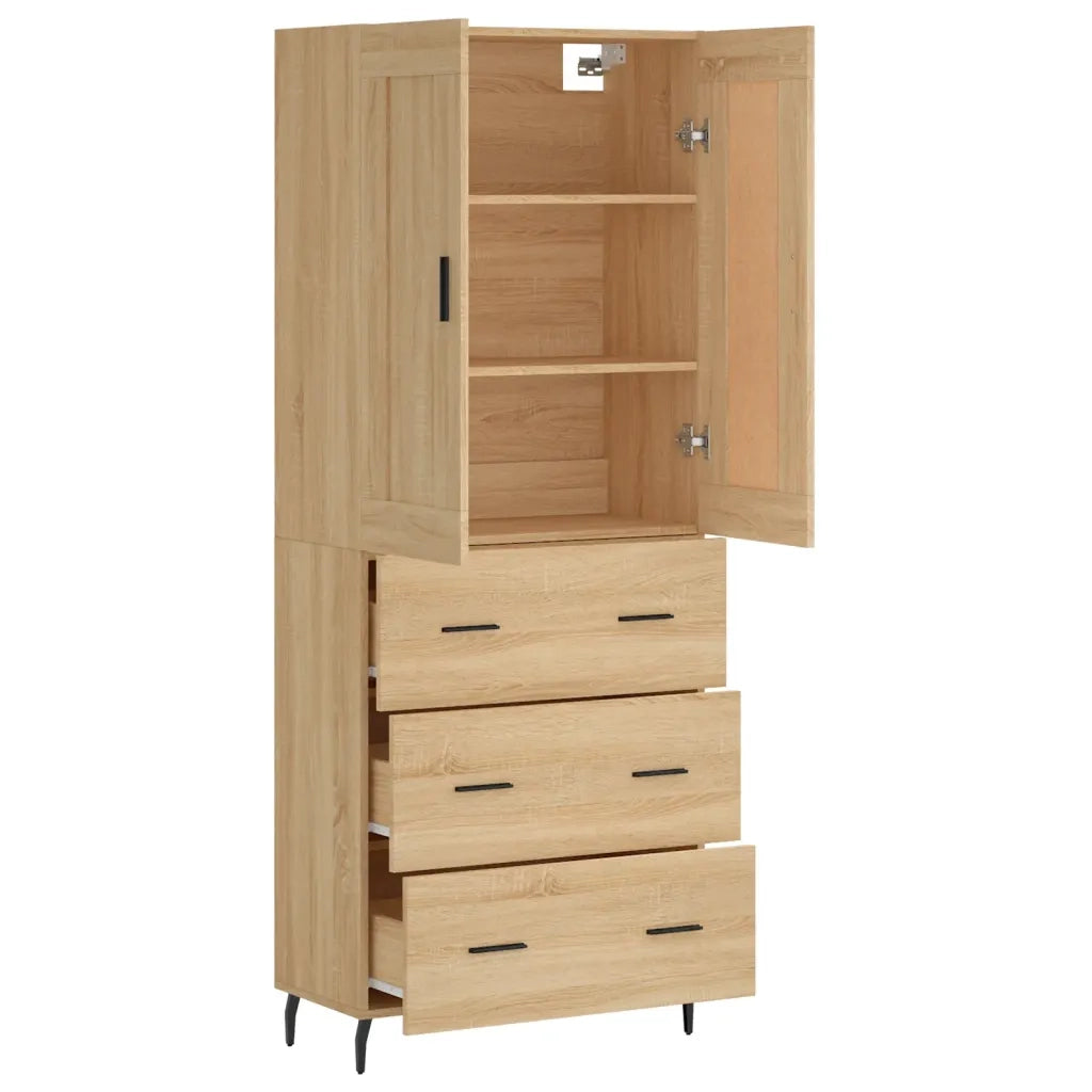 Credenza Rovere Sonoma 69,5x34x180 cm in Legno Multistrato 3199764