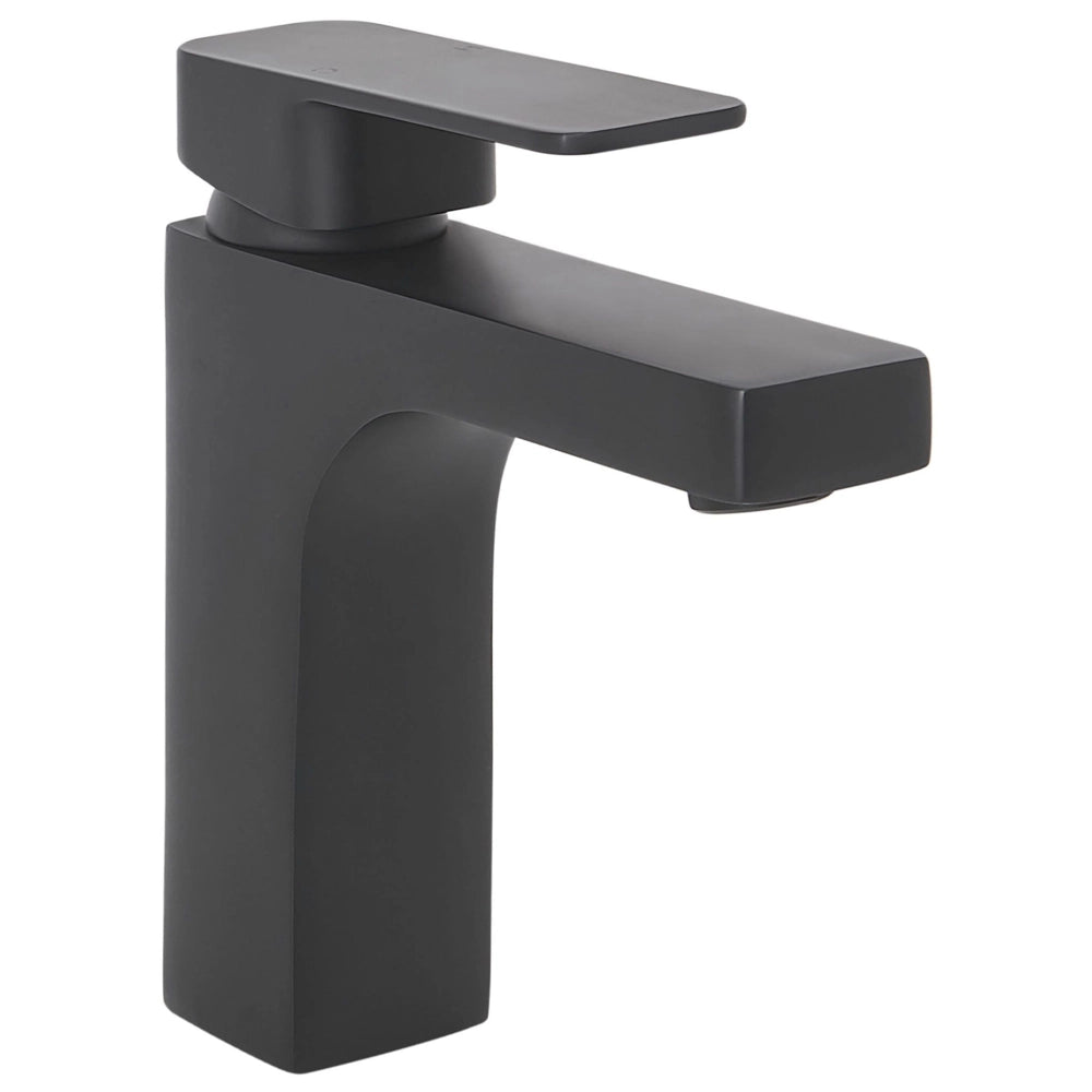 Rubinetto Lavabo Bagno In Metallo Nero Monocomando Finitura Opaca Rubinetto Moderno