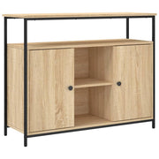Buffet credenza cassettiera armadio mobile contenitore organizer cucina soggiorno rovere Sonoma 100 x 35 x 80 cm legno ingegnerizzato marrone 02_0031462