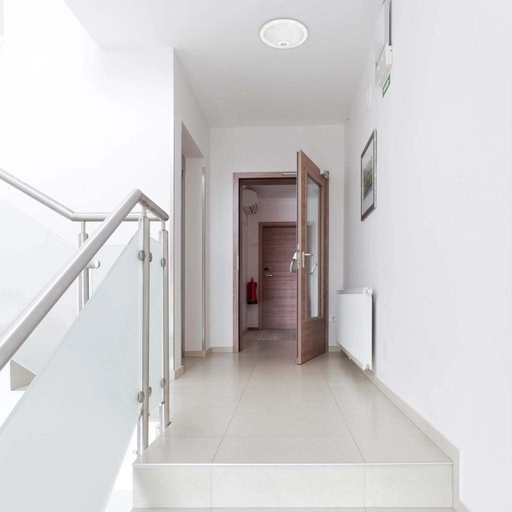 Plafoniera rotonda 30 cm bianca con sensore 2xE27 Eko-Light