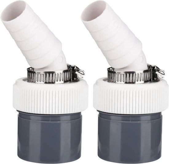 Adattori di scarico per lavatrici - Diametro di ingresso 19-24 mm - Tubo di scarico per collegamento lavastoviglie e lavatrice - Tubo di scarico con curva singola - Accessori per il sistema di scarico della lavatrice