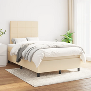 Giroletto a Molle con Materasso Crema 120x200 cm in Tessuto cod mxl 59264
