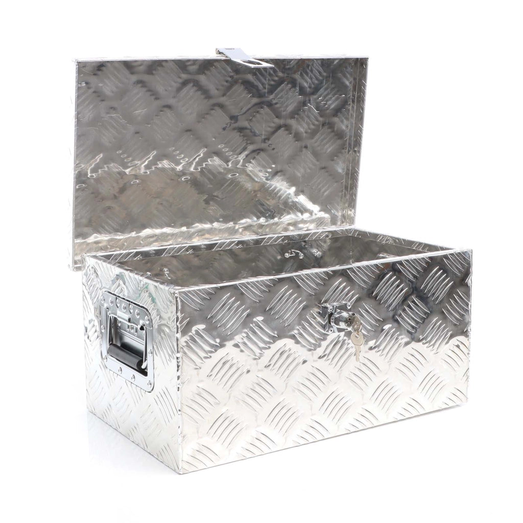 Cassetta portattrezzi in alluminio 50,8x30,5x24cm color silver con chiave