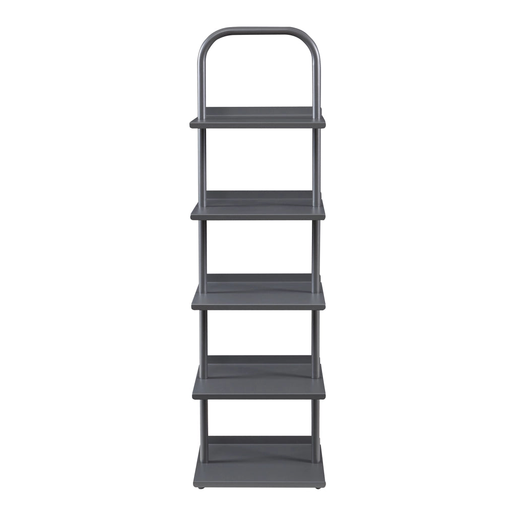 Scaffale Portascarpe Poytya Scarpiera a 5 Livelli 119 x 34 x 32 cm - Antracite [en.casa]