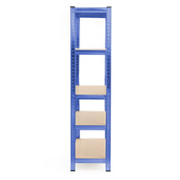 Set 2x Scaffali a incastro per carichi pesanti Blu 120x60x204cm 5 ripiani 200kg/piano