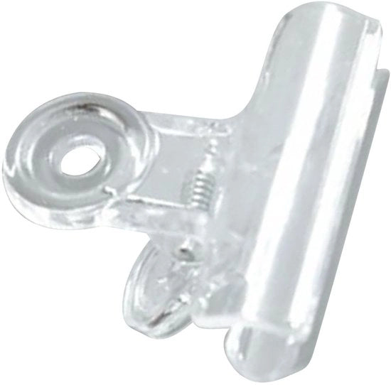 Clip per Ordinatore 20 pezzi - Plastica trasparente - Morsetto robusto - Duraturo - Per documenti/assegni - Indispensabile per ufficio/casa - Clip per documenti