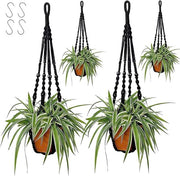 Set di 4 fioriere a macramé, appendi piante 84cm, decorazione boho extra lunga, corda di cotone, appendi fiori appeso, piante per interni esterni, decorazione per soffitto, balcone, casa dei fiori.