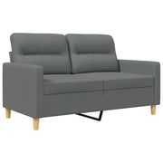 Divano | Divano da soggiorno | Sofa a 2 Posti Grigio Scuro 120 cm in Tessuto