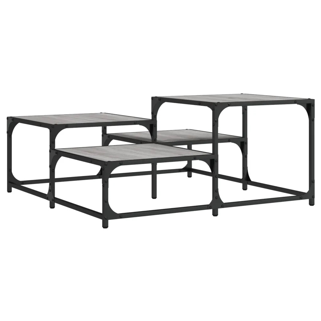 Tavolino salotto | Tavolino da caff¨¨ | Tavolino da Soggiorno Grigio Sonoma 87,5x87,5x40cm Legno Multistrato