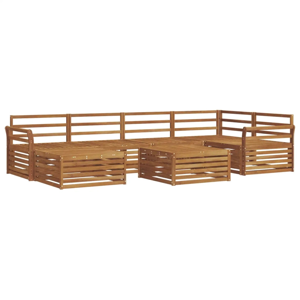 Set di divani da esterno 7 pcs Naturale