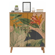 Madia Agyemang, Credenza 3 Ripiani, 95x36x111h cm Marrone Quercia