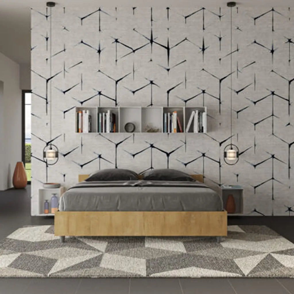Letto matrimoniale con rete 160x200 quercia Nuamo