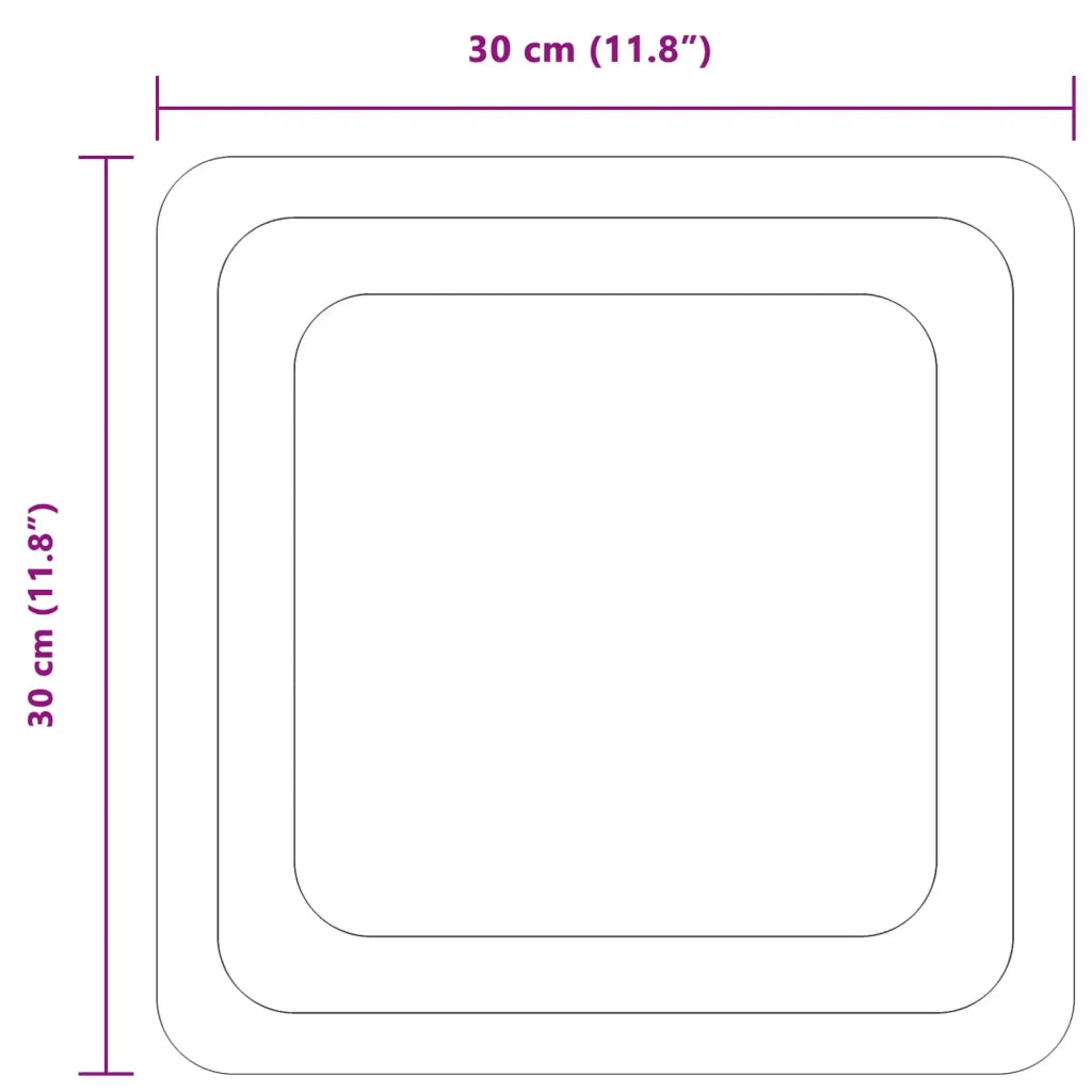 Specchio da bagno LED Trasparente 30 x 30 cm vetro temperato 42045825