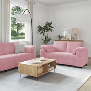 Set di Divani 3 pz con Cuscini rosa in Velluto 3324670