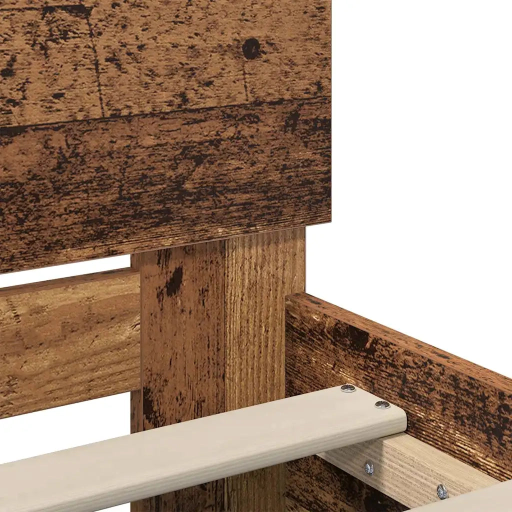 Struttura del letto con testiera Legno vecchio 140 x 190 cm 3403571
