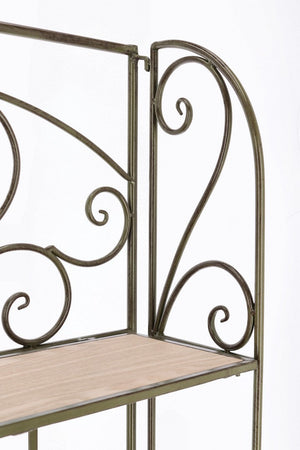 Scaffale 4 Ripiani 59x28x167 cm in Acciaio Guenda Verde Scuro