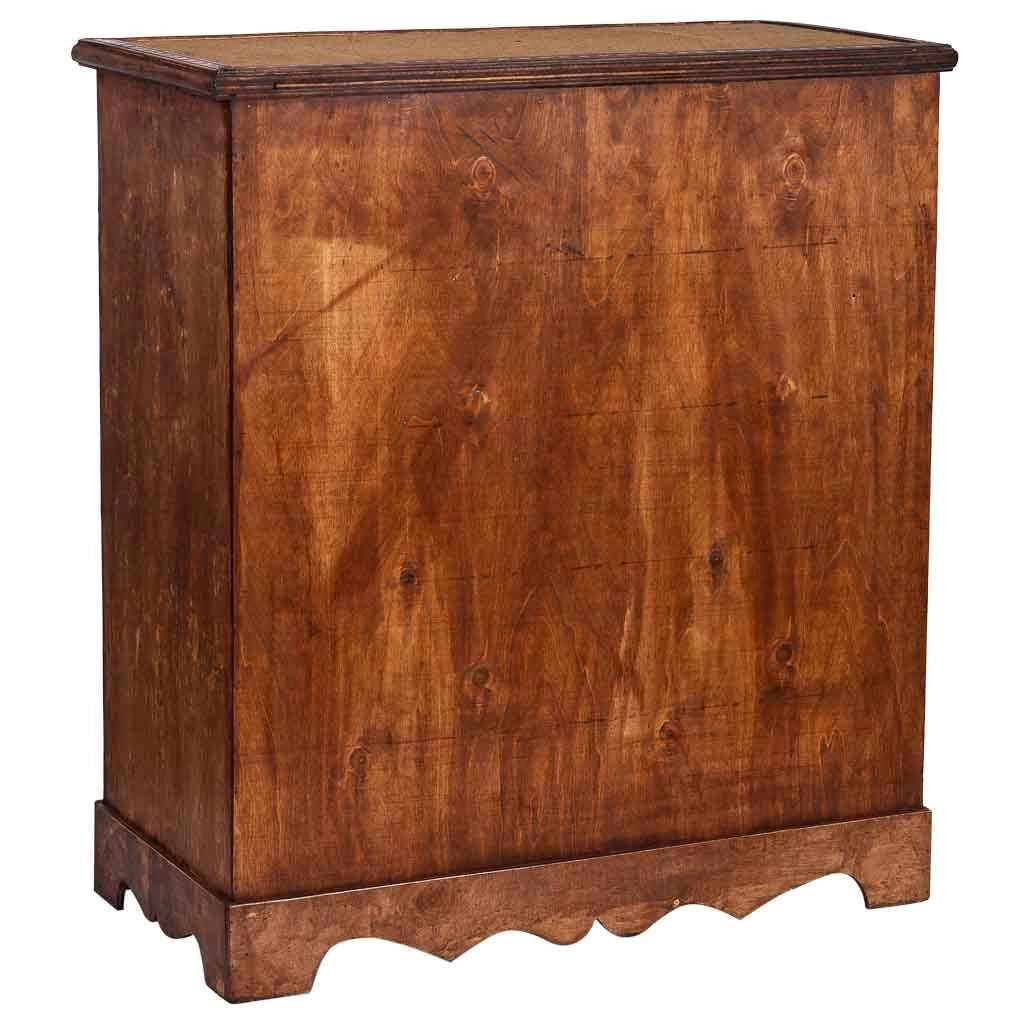 Baul porta bottiglie in legno marrone 63x31x69,5h cm
