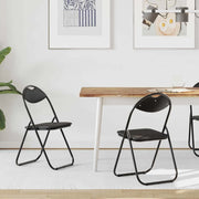 Sedia pieghevole 2 pcs Nero 48 x 43,5 x 81 cm Pelle Sintetica 42029060