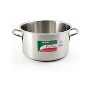 PINTINOX PNT670B28 Tender Casseruola Alta in Acciaio Inox 28 cm 9,75 lt Adatta a Tutte le Fonti di Calore Compresa Induzione colore Nero
