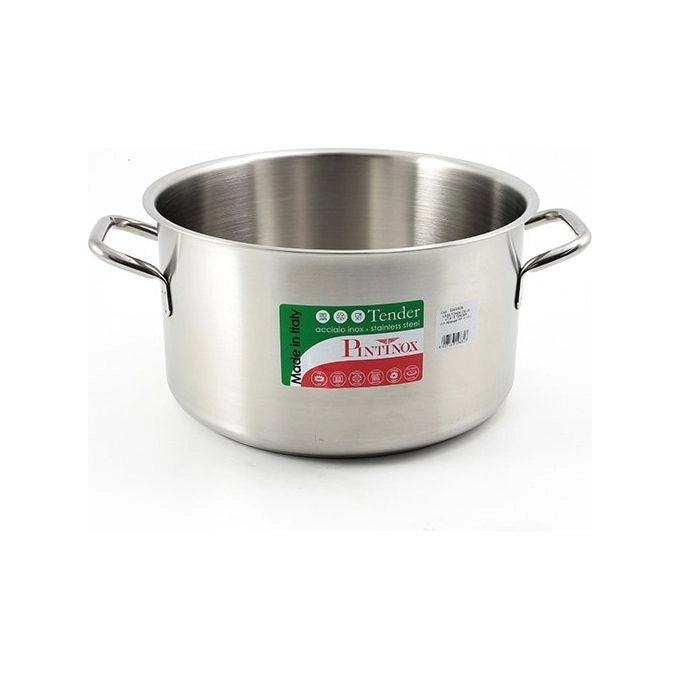 PINTINOX PNT670B28 Tender Casseruola Alta in Acciaio Inox 28 cm 9,75 lt Adatta a Tutte le Fonti di Calore Compresa Induzione colore Nero