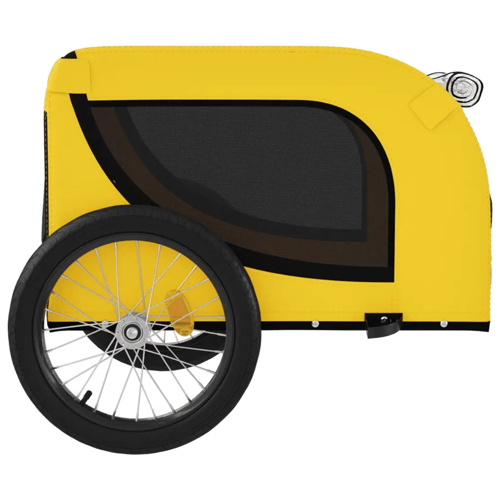 Rimorchio da Bici per Animali Giallo e Nero Oxford e Ferro CFW1285080