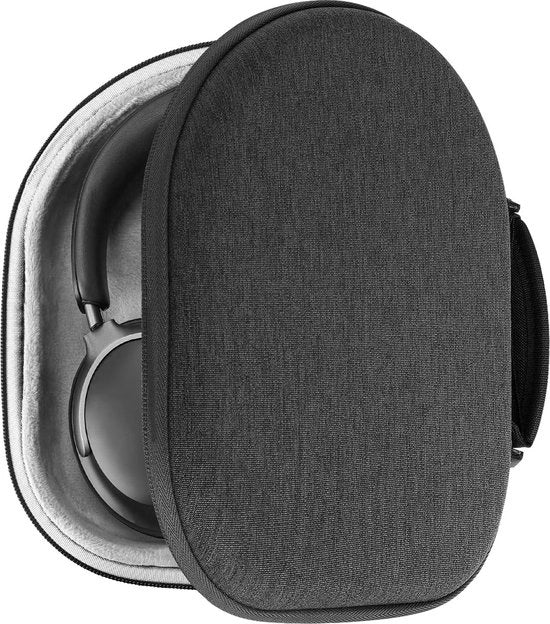 Custodia per cuffie compatibile con QuietComfort 45 QuietComfort 35 II - Custodia stile con chiusura cavo (grigio scuro)