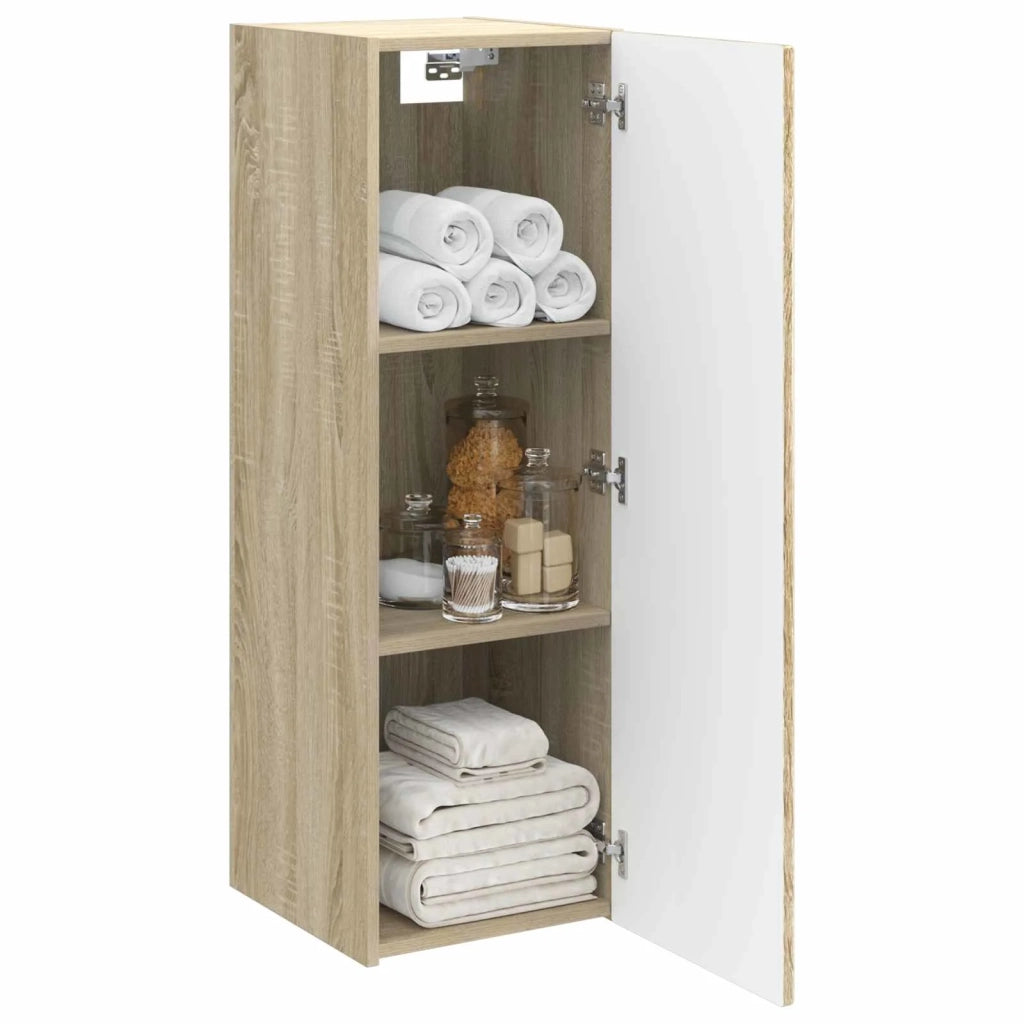 Mobiletto da Bagno a Muro Rovere Sonoma 33 x 34,5 x 60 cm 890534