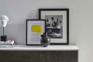 Madia 3 Ante 177x74x41 cm Ossido Bianco/Ossido Nero