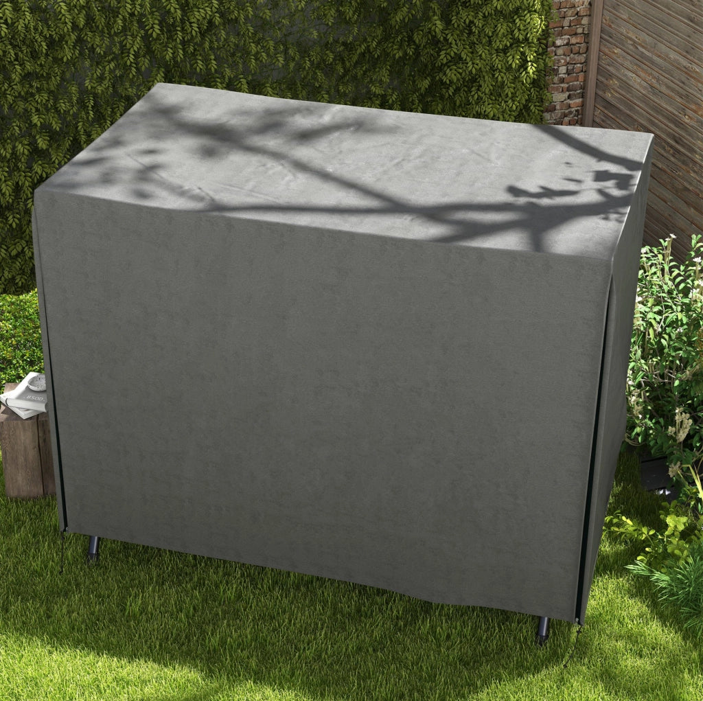 Copertura per dondolo da giardino 205x124x164 cm; in poliestere impermeabile grigio scuro